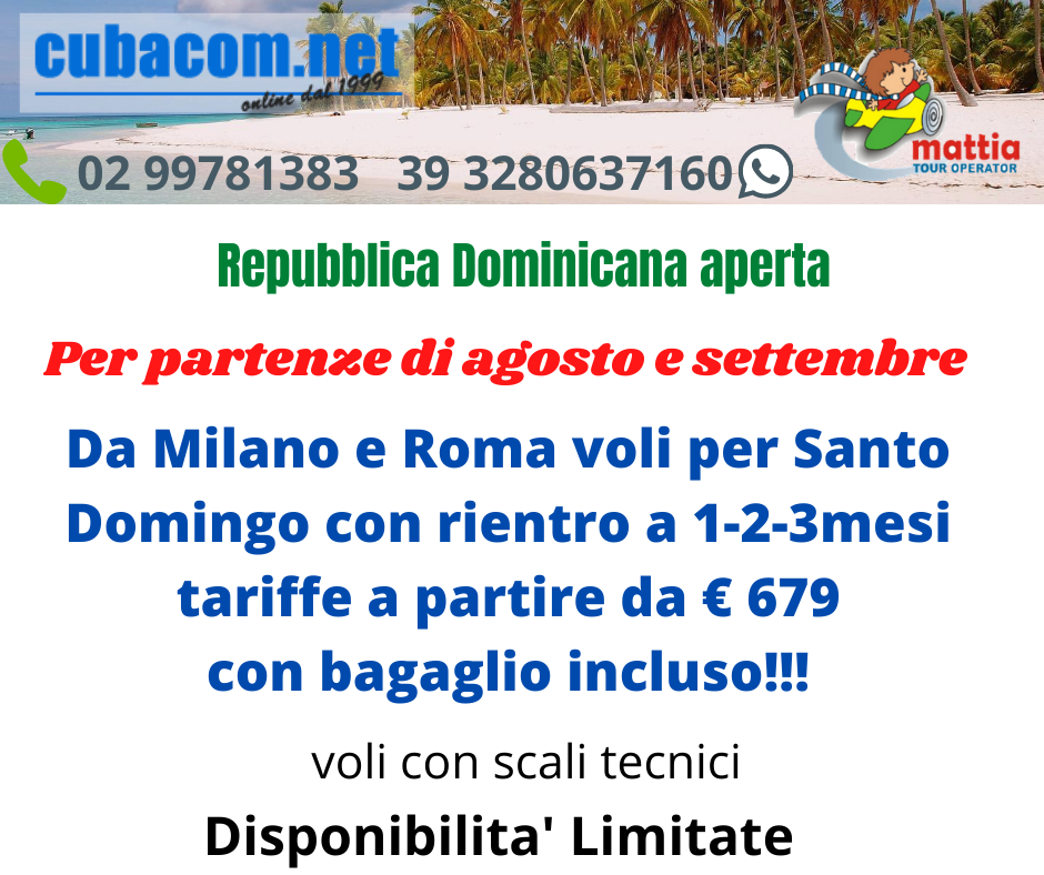 Repubblica Dominicana aperta